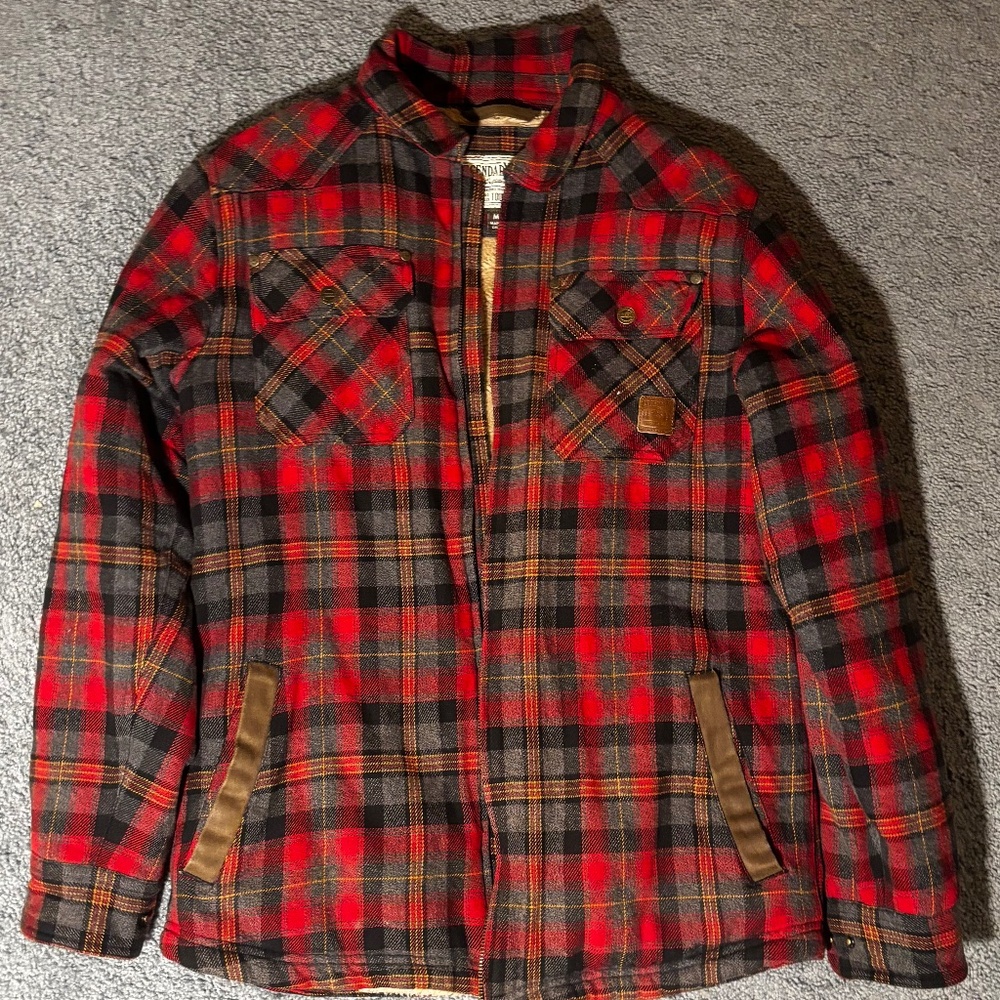 Sherpa Lined Flannel Coat
